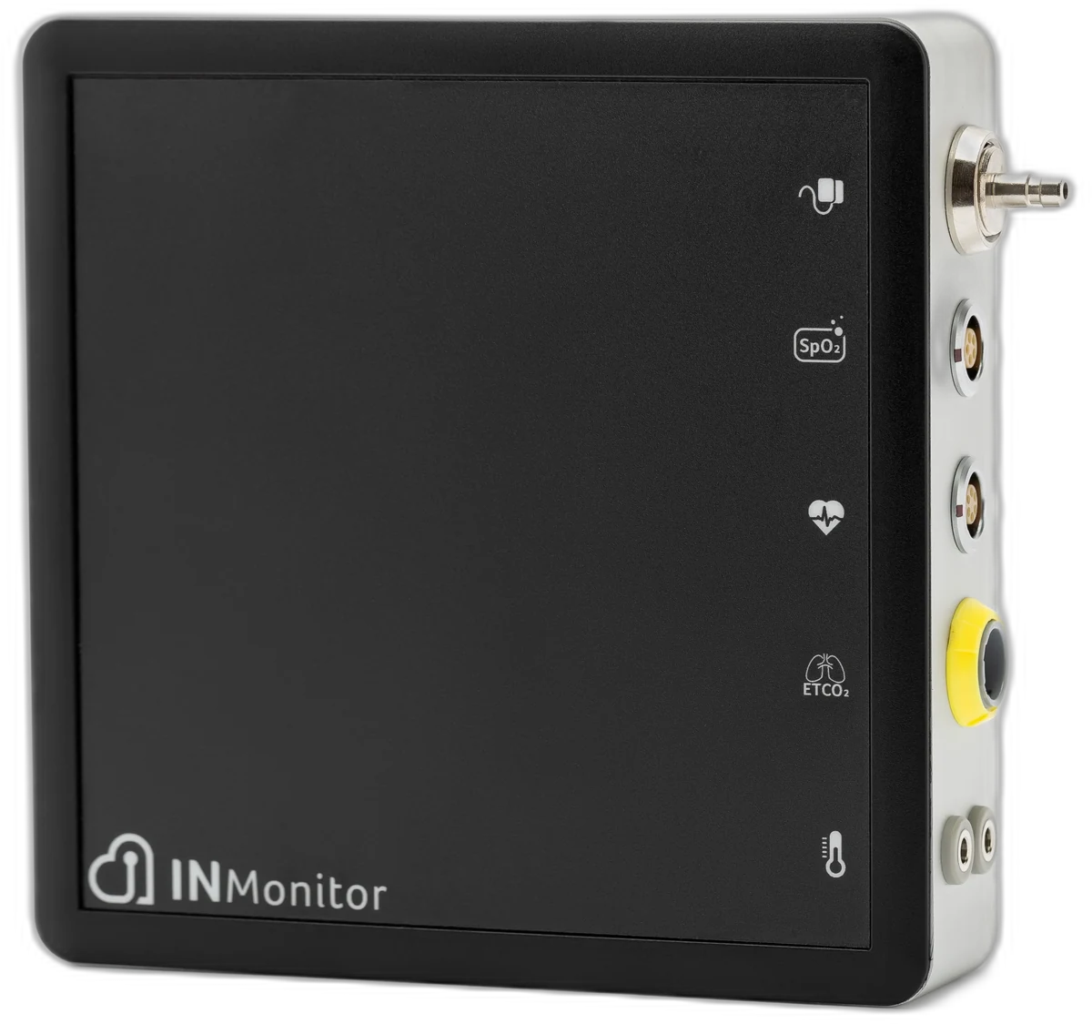 INmonitor multiparameter veterinary monitor with SpO₂, ECG, ETCO₂ and temperature ports